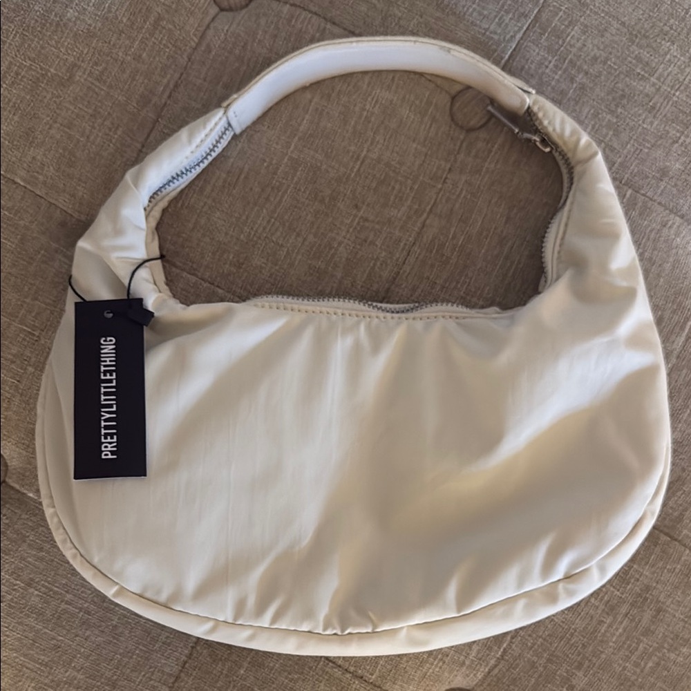 PrettyLittleThing Cream Hobo Bag NWT